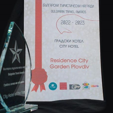 Residence City Garden - Certificate Of Excellence Top 10 Best Five-Stars City Hotels For 2024 Awarded By Htif Plovdiv Eksteriør billede